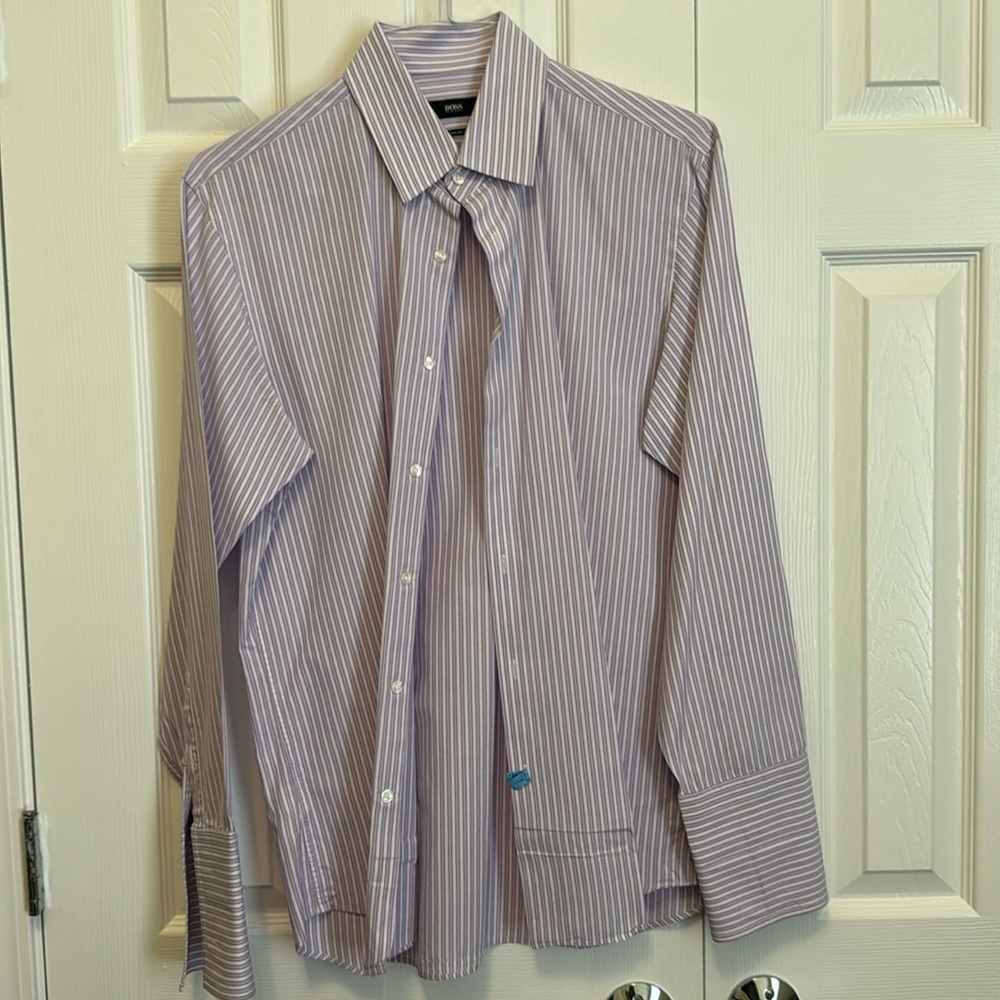 Men’s Boss dress shirt with cufflinks